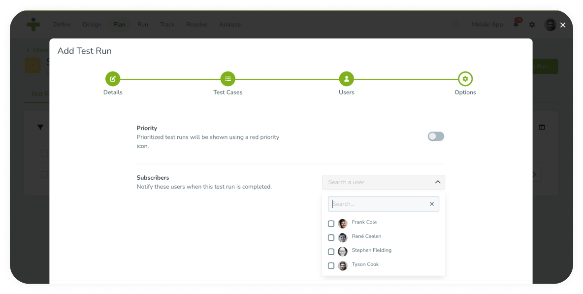 Monitoring Test Run Dependency by Adding Test Run Subscribers