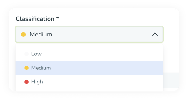 Capture the context around a requirement or risk and other important details using TestMonitor’s comprehensive requirement and risk documentation fields